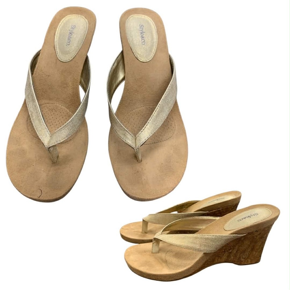 Style & Co. Gold Wedge Sandals S6.5
